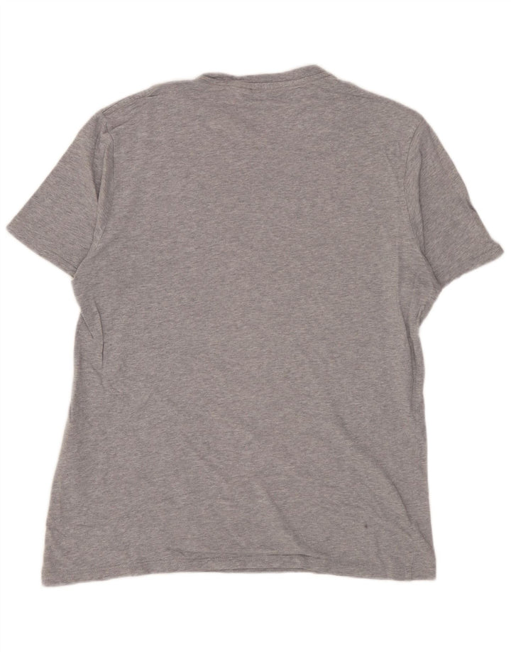 Męska koszulka z grafiką Levi's, średnia, szara, bawełniana nakrapiana