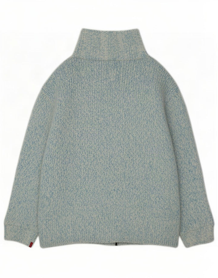 Damski sweter rozpinany Levi's Engineered Cardigan UK 14 Średni niebieski nakrapiany wełniany