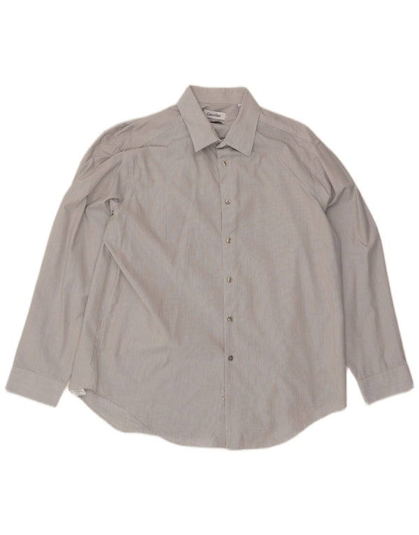 Koszula męska Calvin Klein Slim Fit, rozmiar 17 XL, szara w prążki