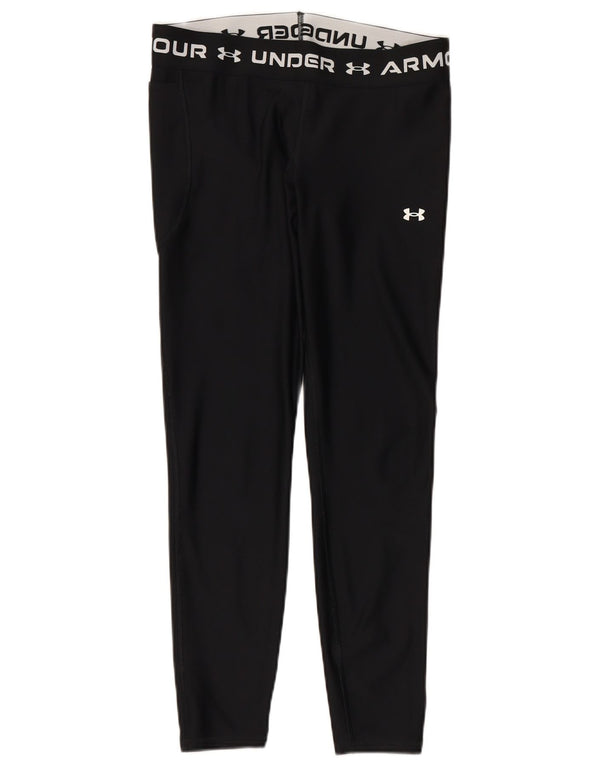 Damskie legginsy z grafiką UNDER ARMOUR UK 14, duże, czarne, poliestrowe