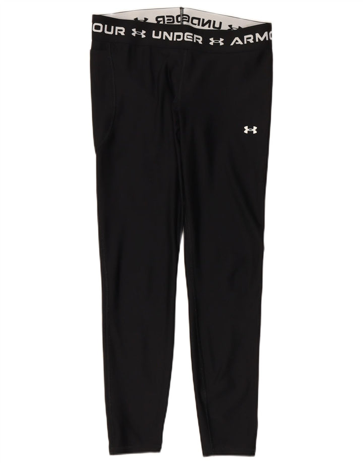 Damskie legginsy z grafiką UNDER ARMOUR UK 14, duże, czarne, poliestrowe