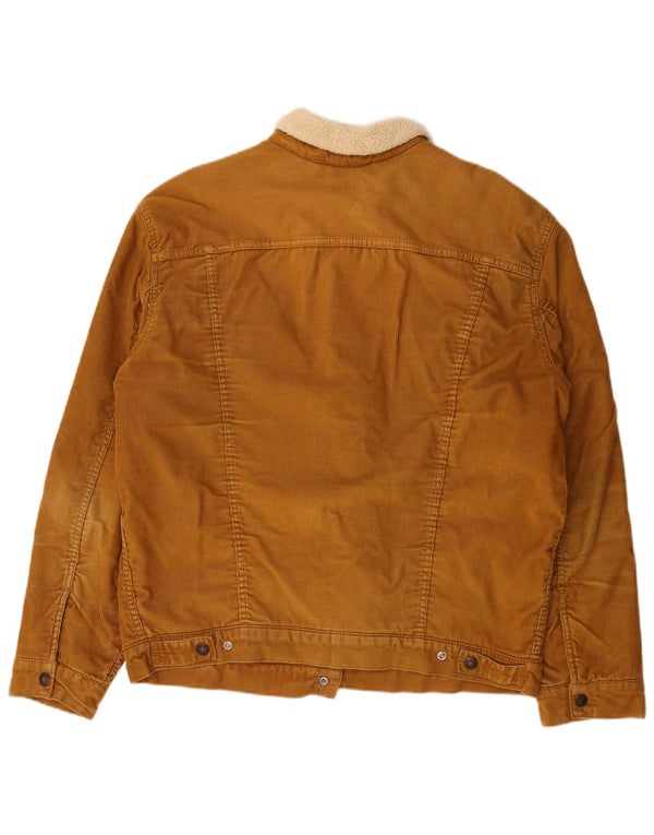 Męska kurtka sztruksowa Levi's Sherpa UK 42 XL, brązowa, bawełniana