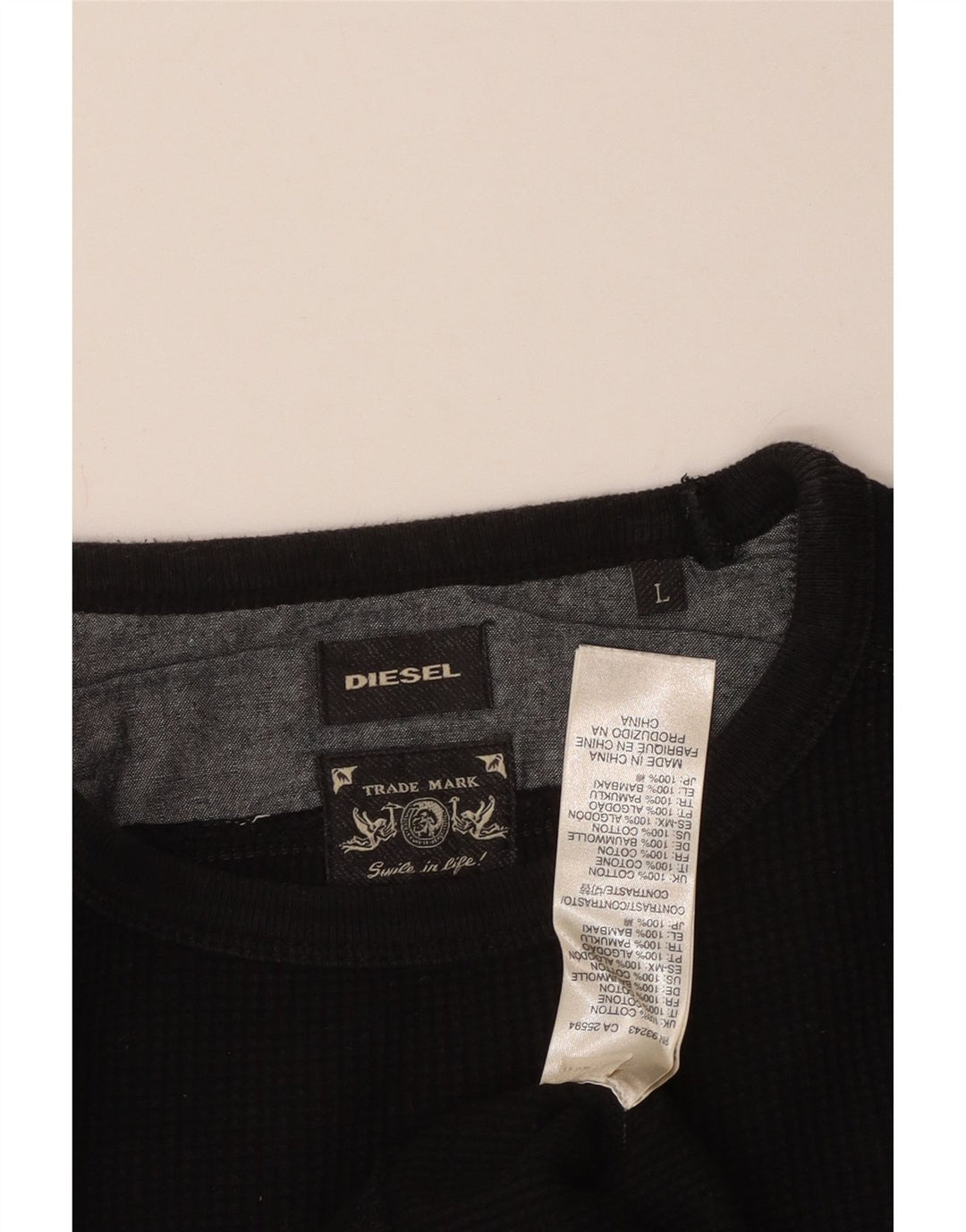 Bluza męska DIESEL, duża, czarna, bawełniana