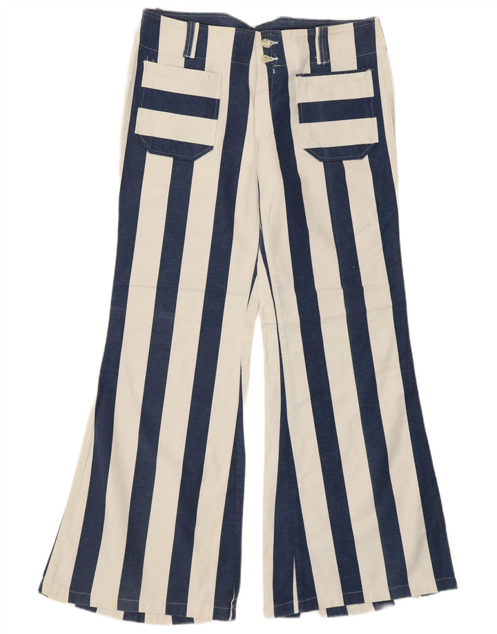 Damskie spodnie codzienne z wysokim stanem VINTAGE IT 48 XL W34 L31 Niebieskie Retro