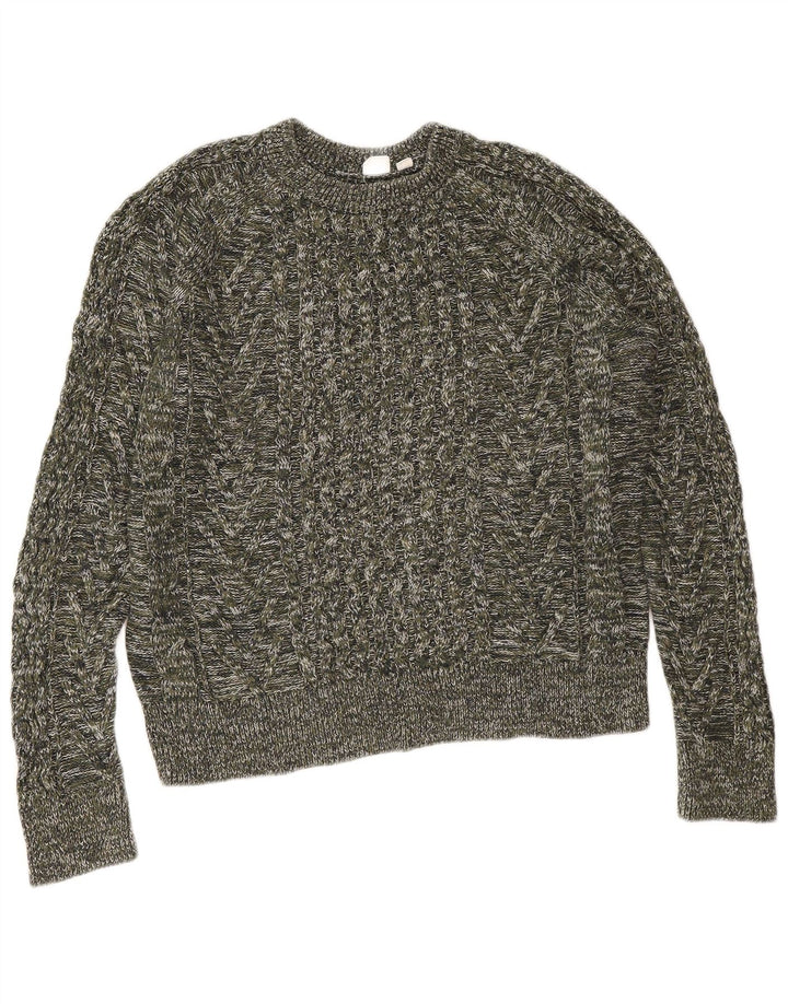 Damski sweter oversize Gap z okrągłym dekoltem UK 16, duży, szary nakrapiany