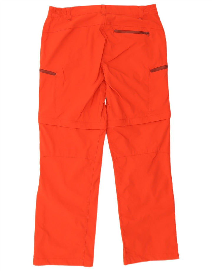 VINTAGE Womens Straight Cargo Trousers W32 L32 Red Polyester
