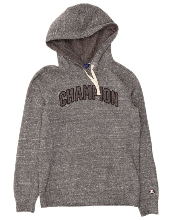 Damska bluza z kapturem Champion Graphic UK 12 Średni szary, nakrapiany poliester