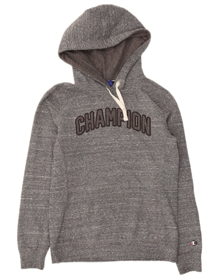 Damska bluza z kapturem Champion Graphic UK 12 Średni szary, nakrapiany poliester
