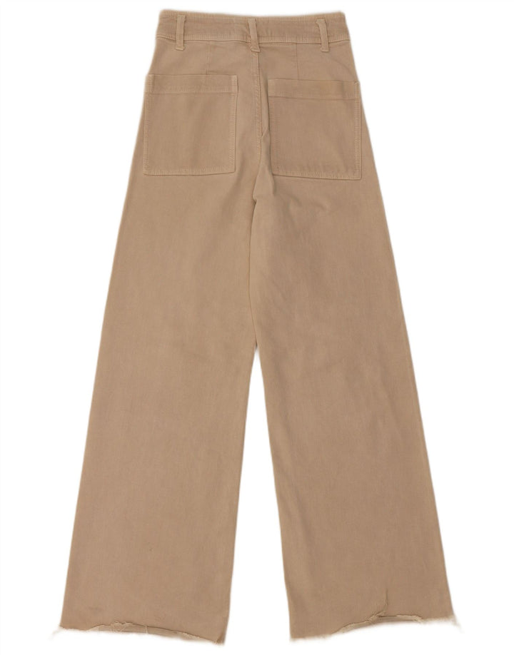 Dżinsy ZARA Damskie The Marine z szeroką nogawką i wysokim stanem EU 34 2XS W24 L29 Beżowe