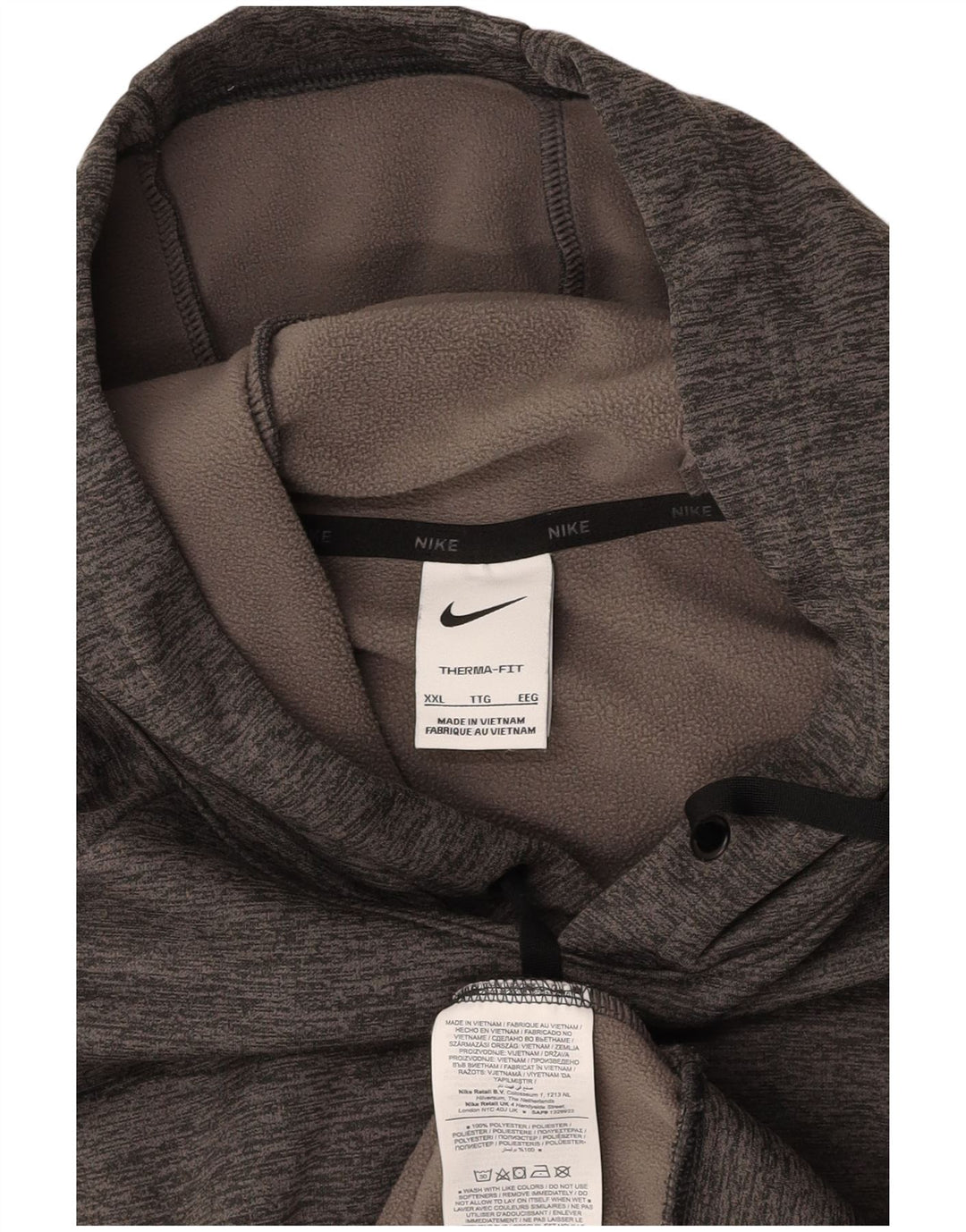 Męski sweter z kapturem NIKE Therma-Fit, 2XL, szary poliester