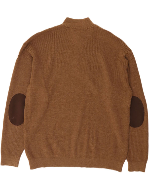 Męski sweter zapinany na zamek Amerigo Vespucci XL, brązowy