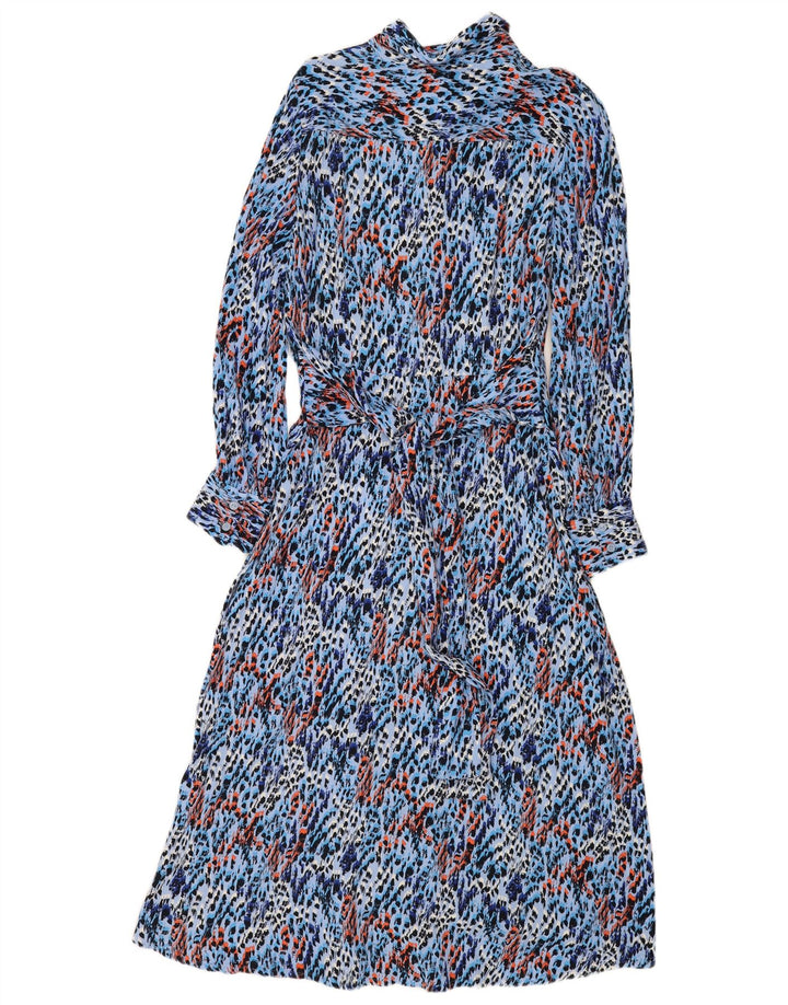 Damska sukienka koszulowa z długim rękawem Marks & Spencer UK 12 Średni niebieski