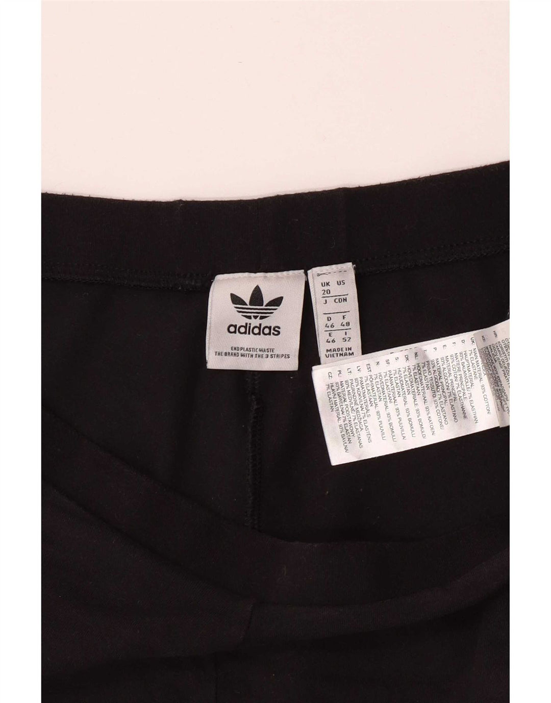 Legginsy Damskie Adidas UK 20 2XL Czarne Bawełniane