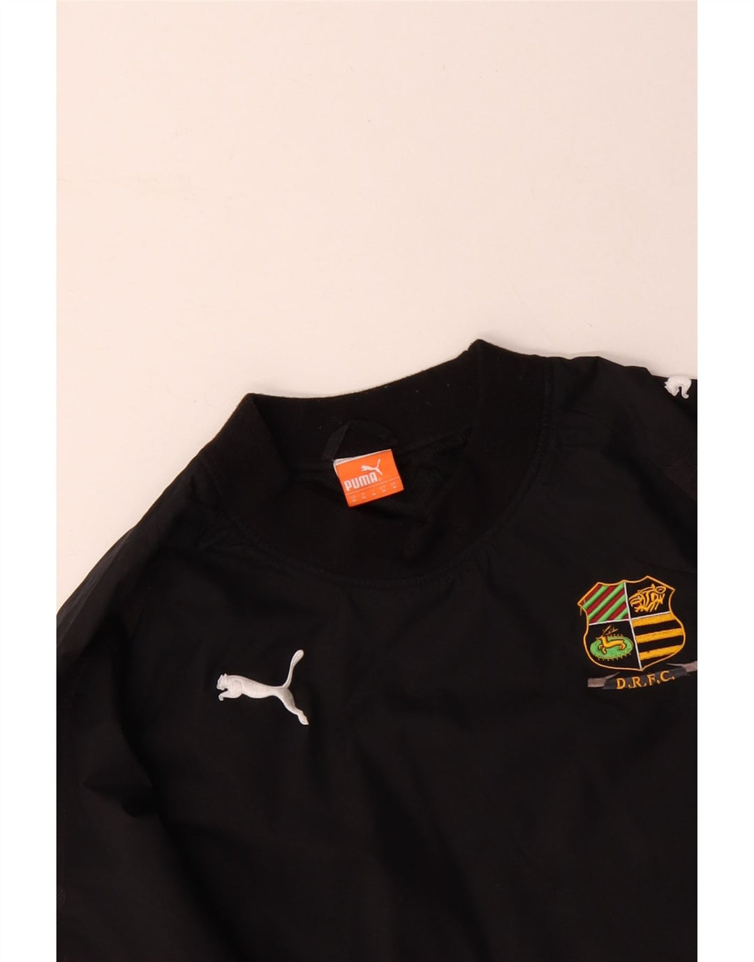 Męski graficzny top PUMA z długim rękawem, średni czarny poliester