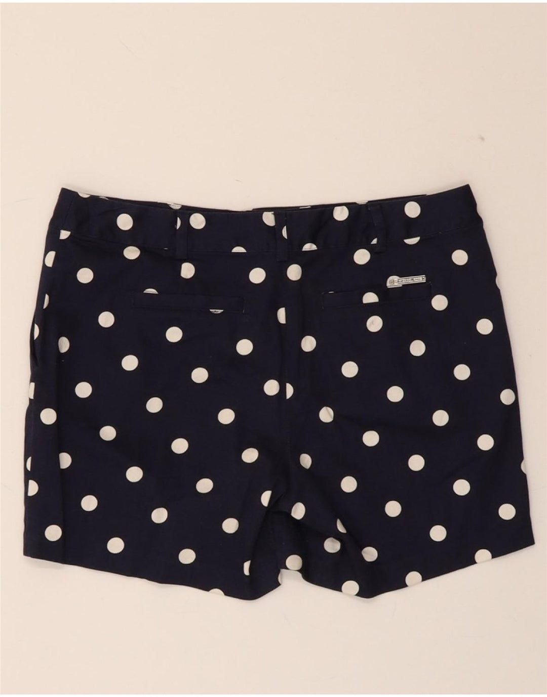 MICHAEL KORS Womens Chino Shorts US 4 Small W30  Navy Blue Polka Dot Vintage Michael Kors and Second-Hand Michael Kors from Messina Hembry 