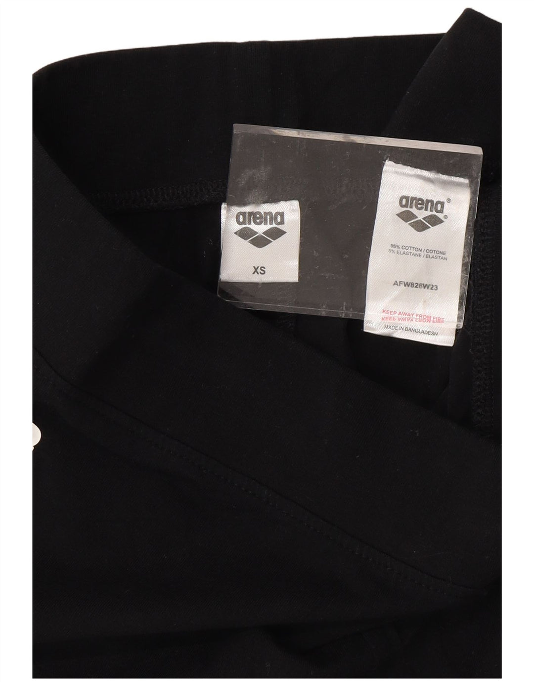 Damskie legginsy graficzne ARENA UK 6 XS, czarne, bawełniane