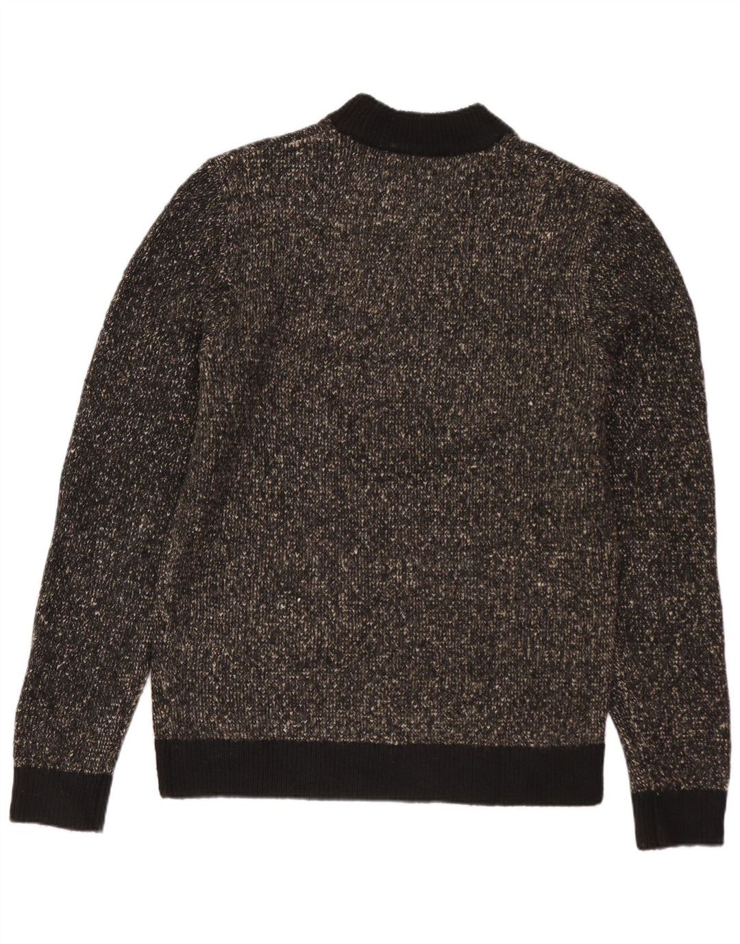 JACK & JONES Męski sweter z okrągłym dekoltem, średni czarny poliester w cętki