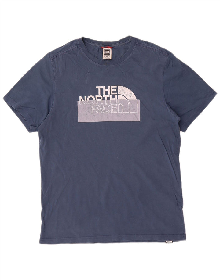 Męska koszulka z grafiką The North Face, bawełniana, w kolorze średniego błękitu