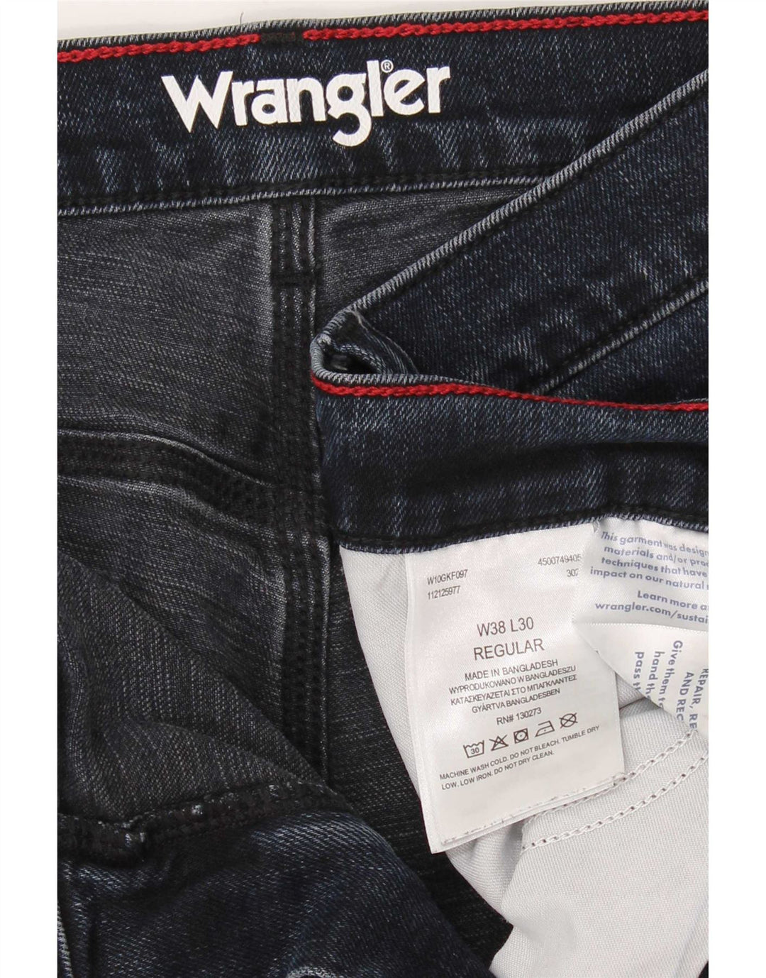 Męskie jeansy Wrangler Regular Straight W38 L30 Granatowa bawełna