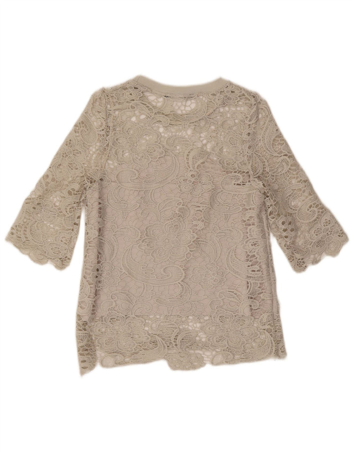 Bluzka damska Zara Top UK 10, mała, szara, w kwiaty