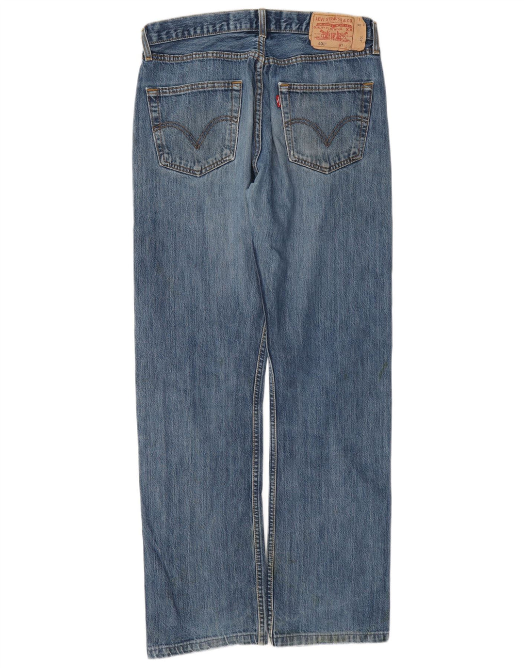 Męskie jeansy Levi's 501 Straight W33 L36 Niebieskie bawełniane