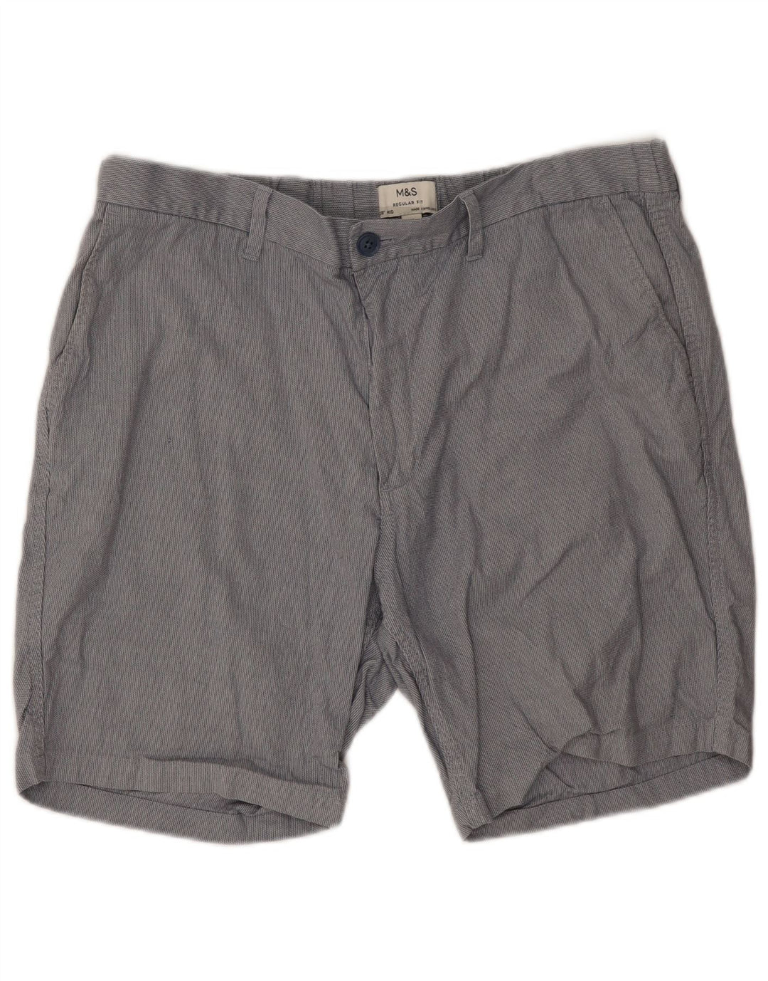 Męskie spodenki chino MARKS & SPENCER o regularnym kroju W38 XL, szary poliester