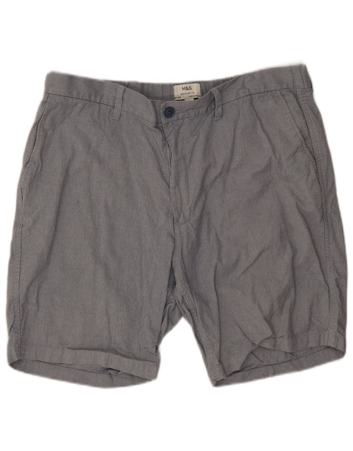 Męskie spodenki chino MARKS & SPENCER o regularnym kroju W38 XL, szary poliester