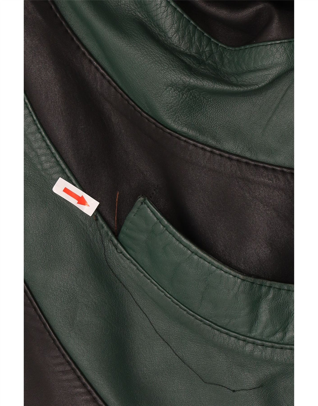 Vintage damska kurtka skórzana o luźnym kroju EU 46 XL, czarna skóra z blokami kolorów