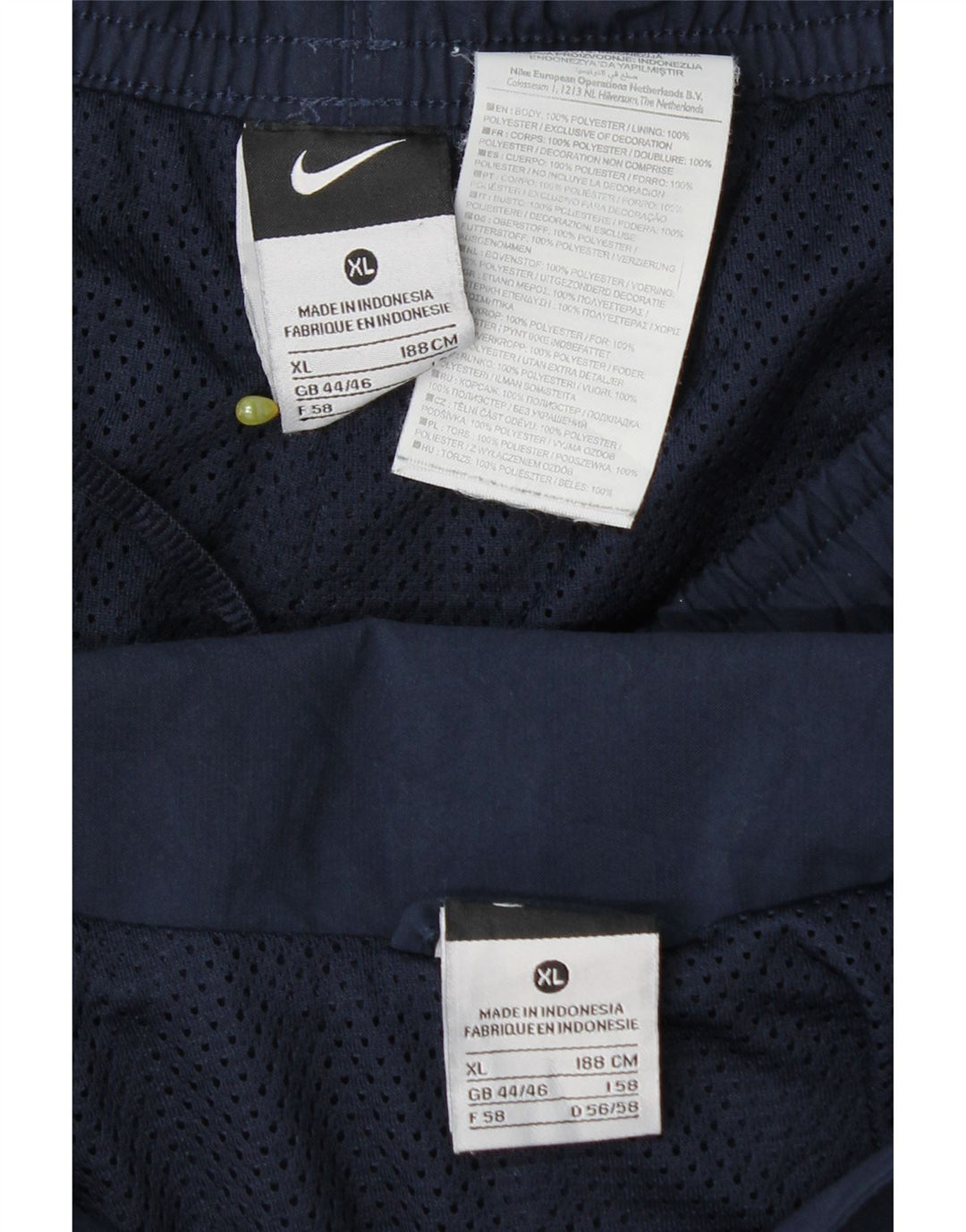Pełny dres męski Nike UK 44/46 XL Granatowy poliester z blokami kolorów