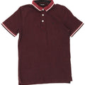 Męska koszulka polo JACK & JONES, średnia, bordowa bawełna