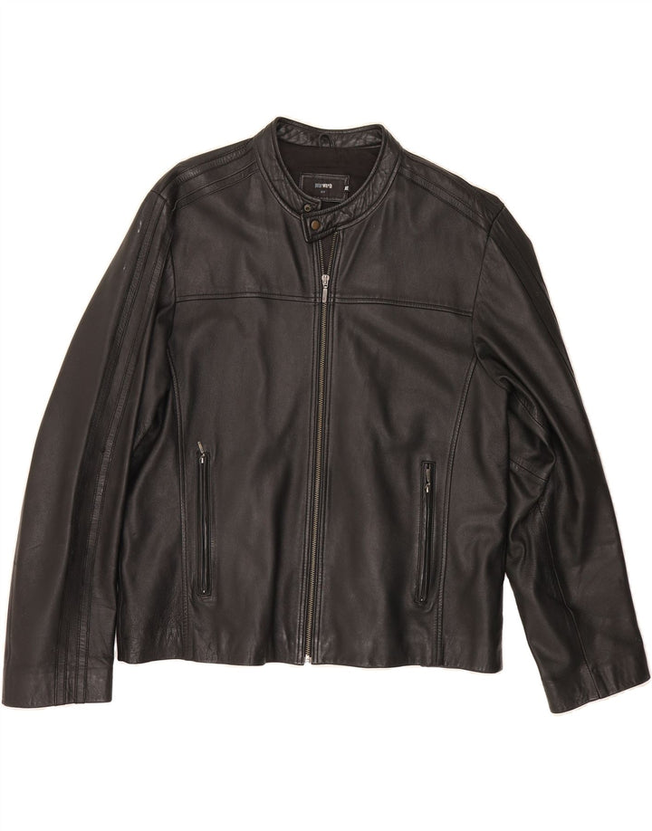 PETER WERTH Womens Leather Jacket UK 18 XL Black Leather Vintage Peter Werth and Second-Hand Peter Werth from Messina Hembry 