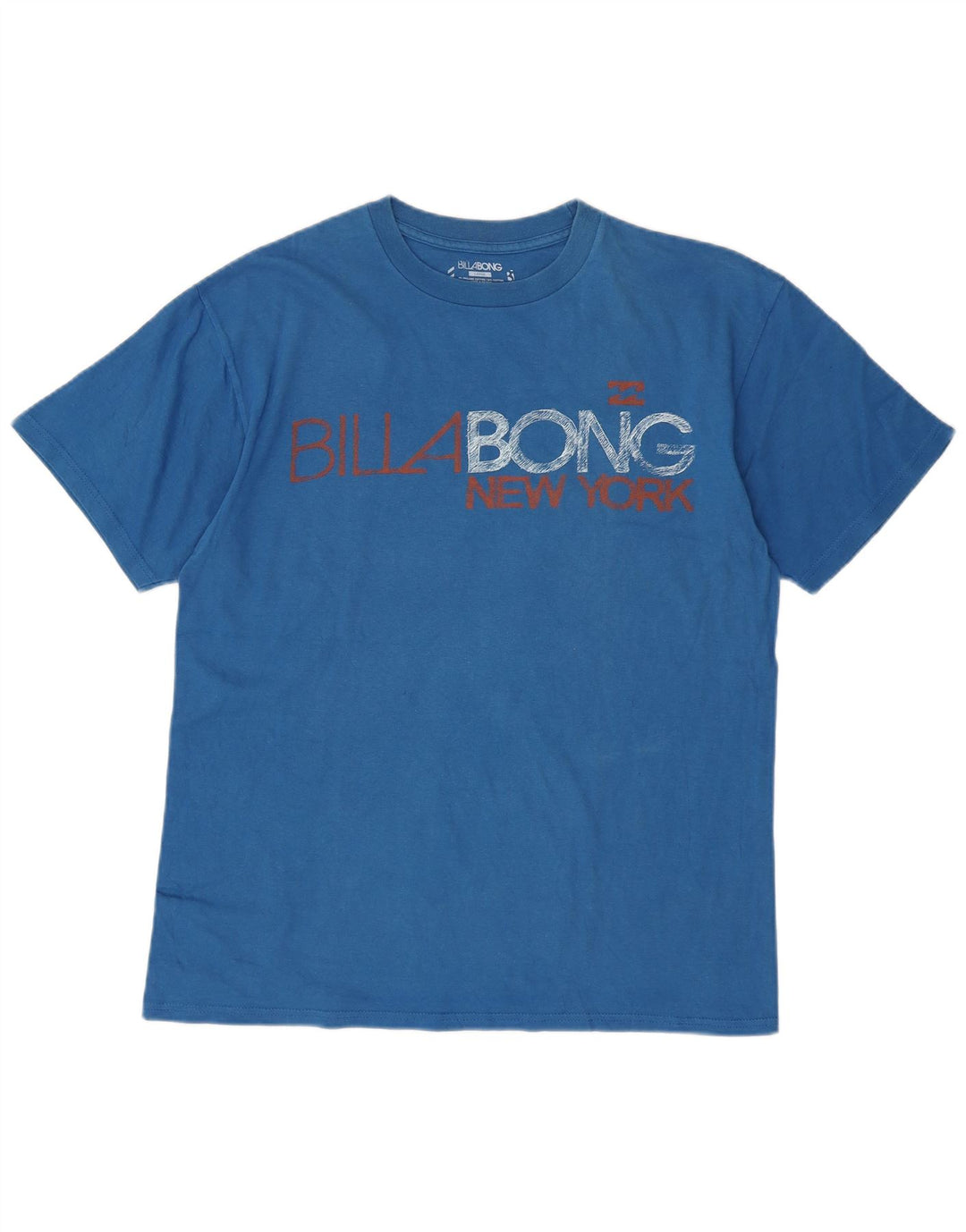 Męski T-shirt z grafiką BILLABONG, duży, niebieski, bawełniany