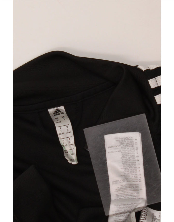 Damska kurtka dresowa ADIDAS Climalite UK 16/18, duża czarna