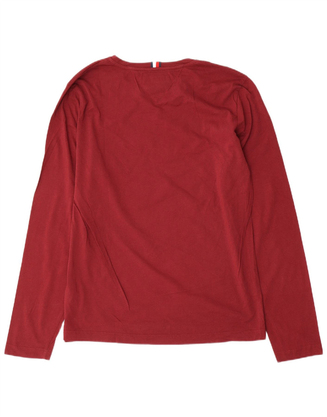 Męski top graficzny Tommy Hilfiger z długim rękawem, duży, bordowy, bawełniany