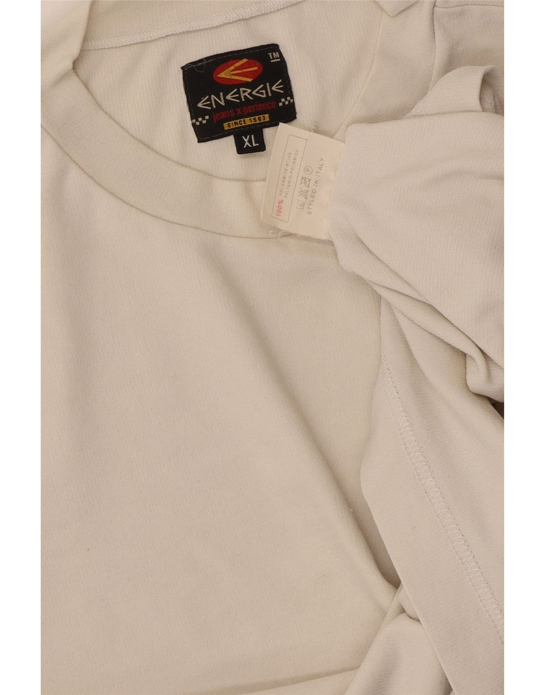 Damska koszulka z grafiką ENERGIE Top UK 18 XL Biały poliamid