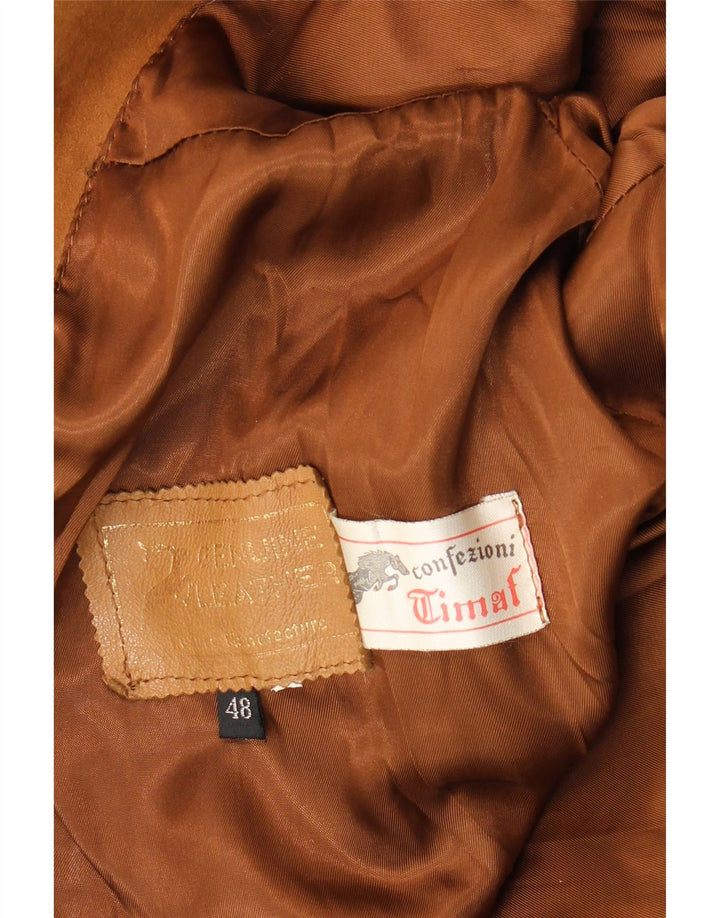 Damska kurtka zamszowa w stylu vintage IT 48 XL, brązowa skóra