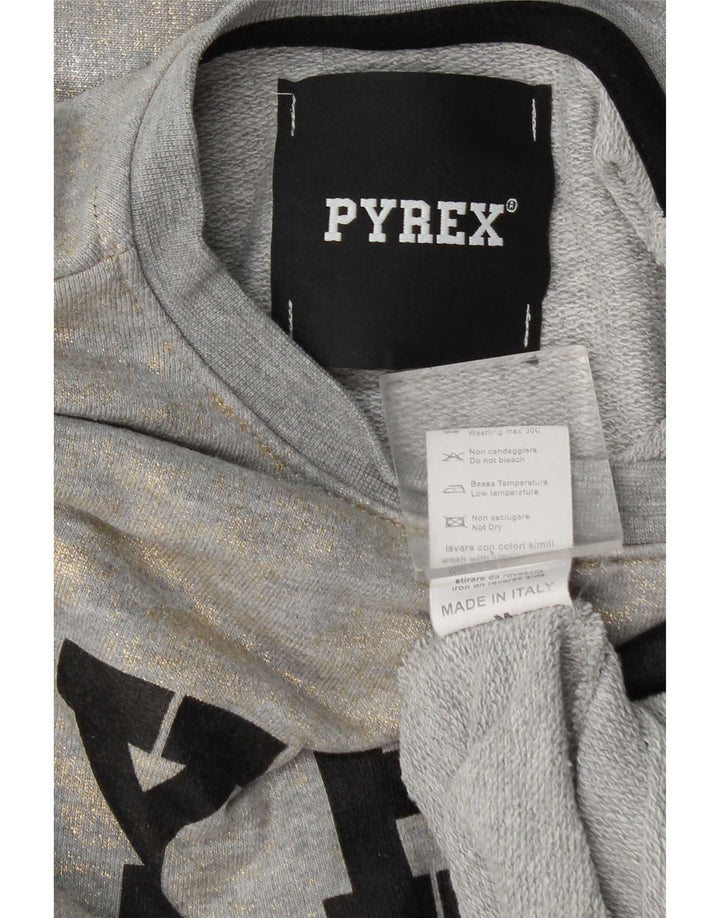 Damska bluza z kapturem Pyrex Crop Graphic UK 14 Medium Grey Tie Dye