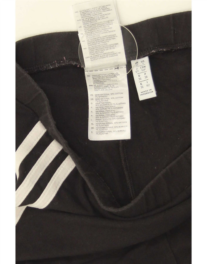 Legginsy Damskie Adidas UK 10 Małe Czarne Bawełniane