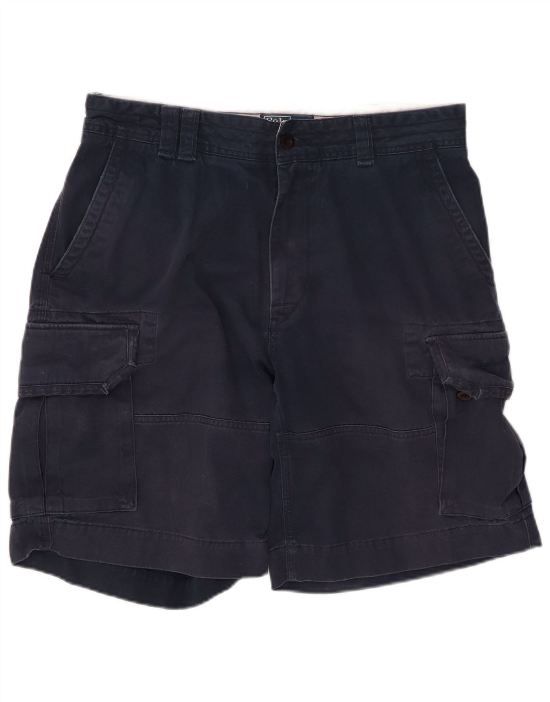 POLO RALPH LAUREN Męskie spodenki cargo W34, duże, granatowe, bawełniane