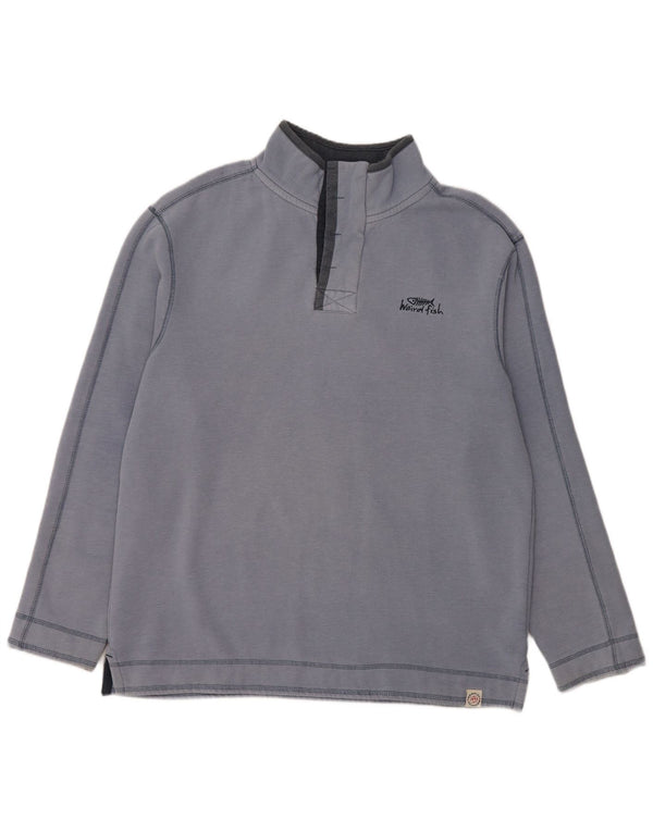 Męska bluza z zamkiem błyskawicznym WEIRD FISH, duża, niebieska, bawełniana