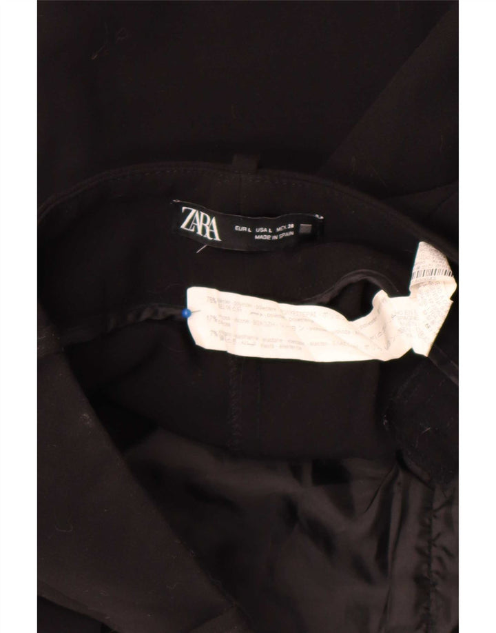 Damskie zwężane spodnie chino Zara, duże W30 L26, czarny poliester