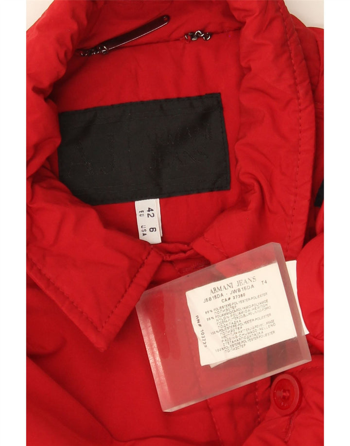 Damska kurtka bomber Armani Jeans EU 42, duża, czerwona, poliester