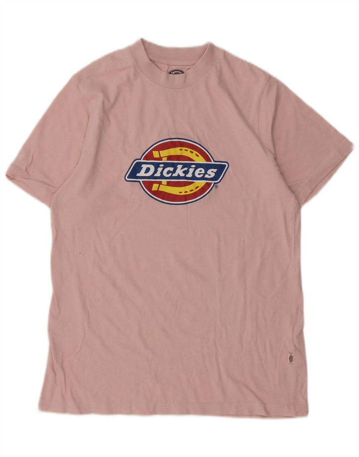 Męska koszulka z grafiką DICKIES Top XS Różowa bawełna