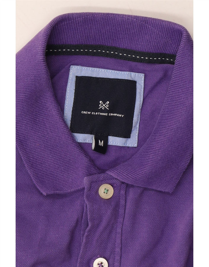 CREW CLOTHING Mens Polo Shirt Medium Purple Cotton Vintage Crew Clothing and Second-Hand Crew Clothing from Messina Hembry 