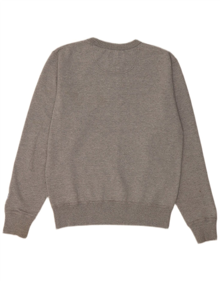 Męski sweter z grafiką Champion, mały, szary, bawełniany