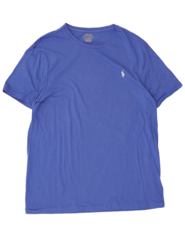 Polo Ralph Lauren Męski T-shirt o dopasowanym kroju, duży, niebieski, bawełniany