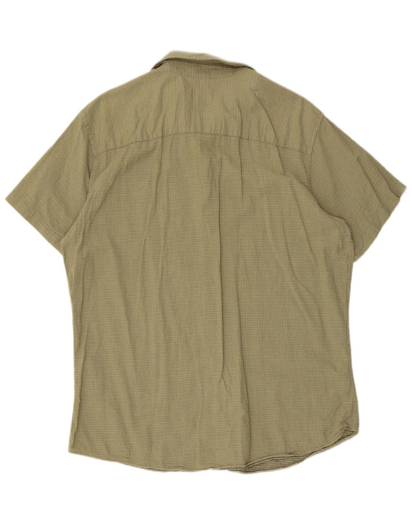 Męska koszula z krótkim rękawem Jack & Jones XL, bawełniana w zielone prążki