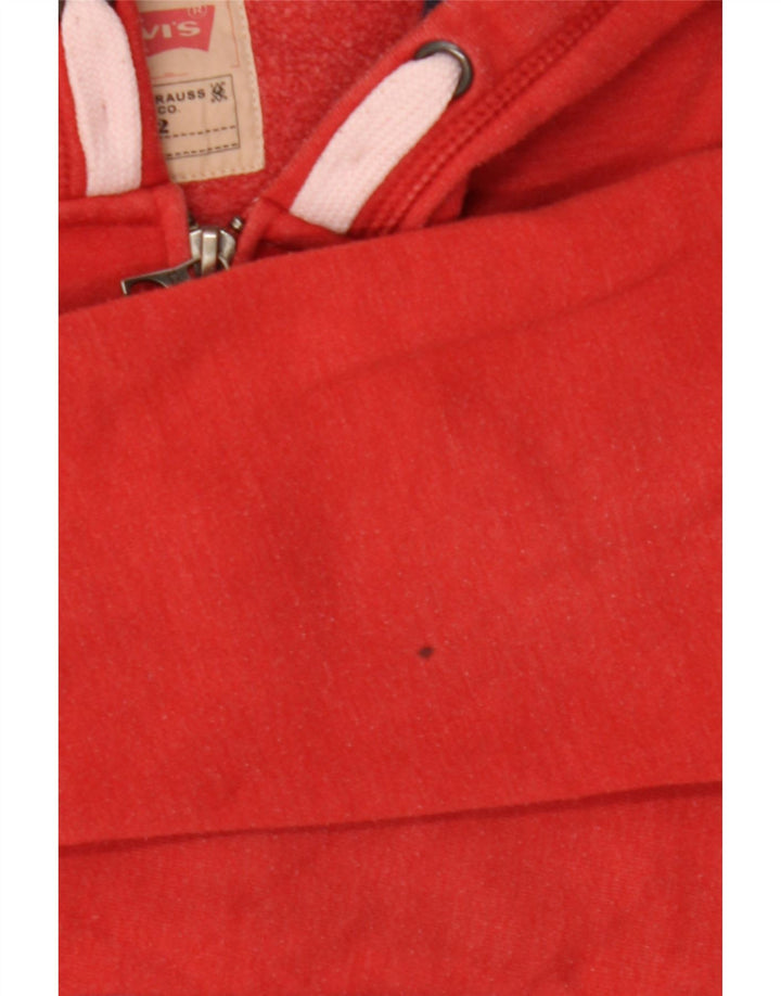 Chłopięcy sweter Levi's z kapturem i zamkiem błyskawicznym, 11-12 lat, czerwony, bawełniany