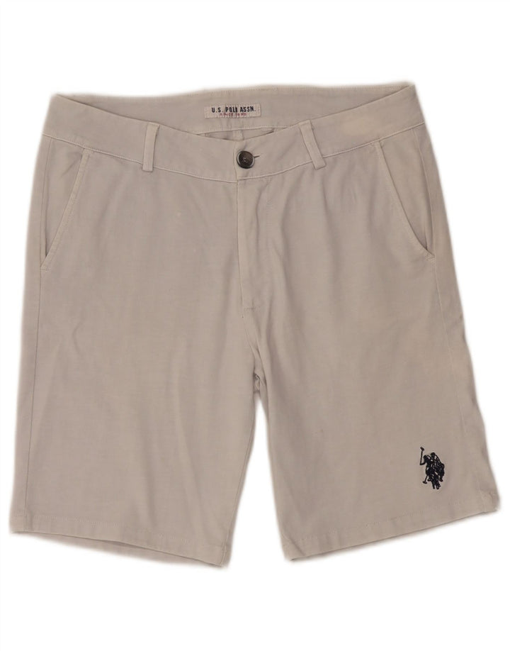 US POLO ASSN. Męskie spodenki Chino W32 Średnia biała bawełna