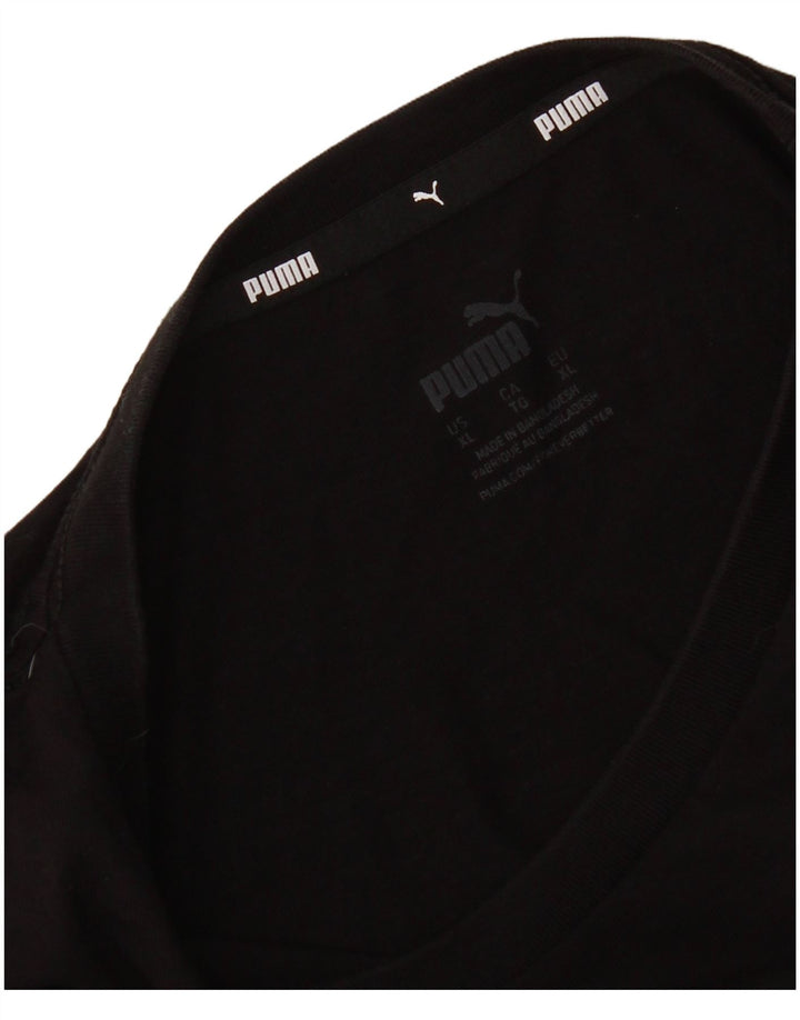 Męski T-shirt z grafiką Puma, XL, czarny